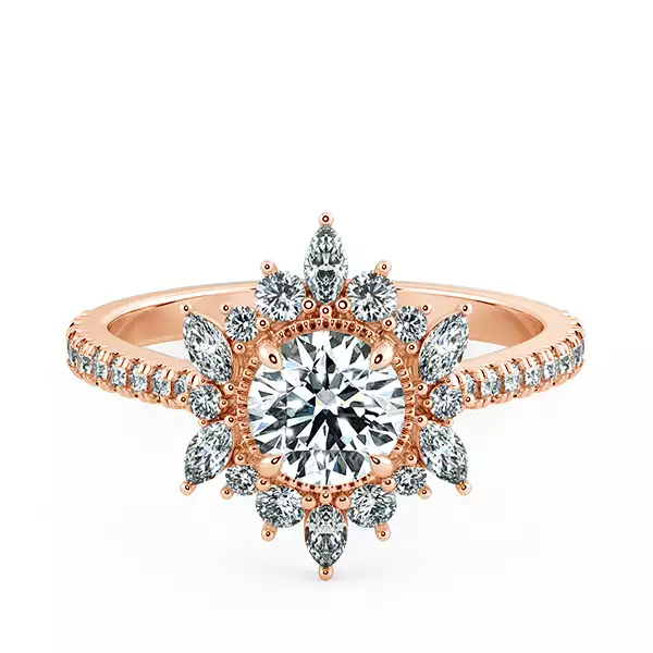 Nhẫn Kim Cương Fancy Marquise Halo NKC2509 1